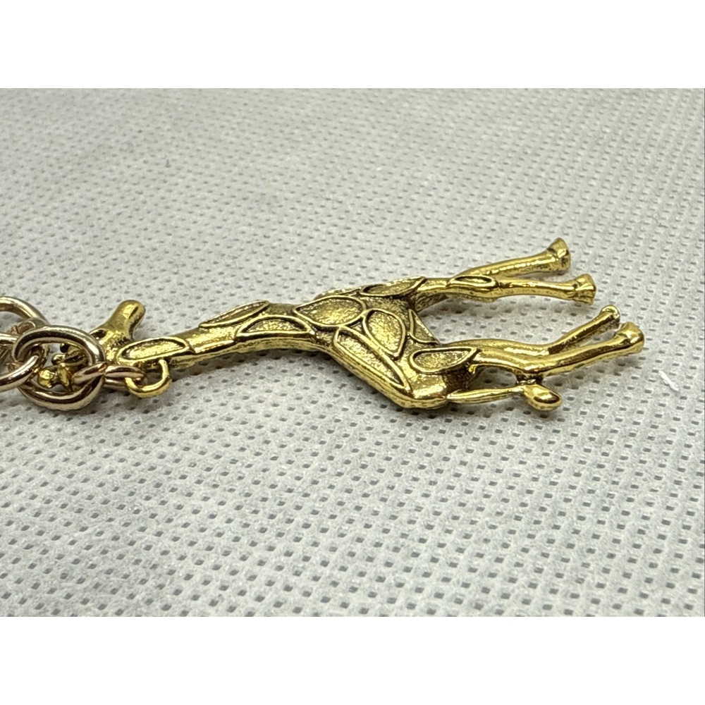 Giraffe Key Chain Gold Color 2” - Picture 10 of 13